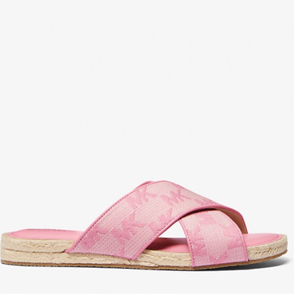 Jolie Logo Jacquard Espadrille Sandal NWT Size 10 - Picture 2 of 4